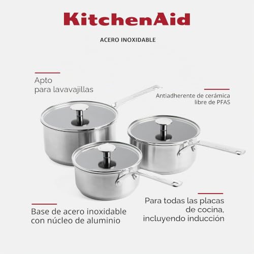 Cazo de cocina KitchenAid ideal para preparar salsas caseras en tu placa de inducción 6