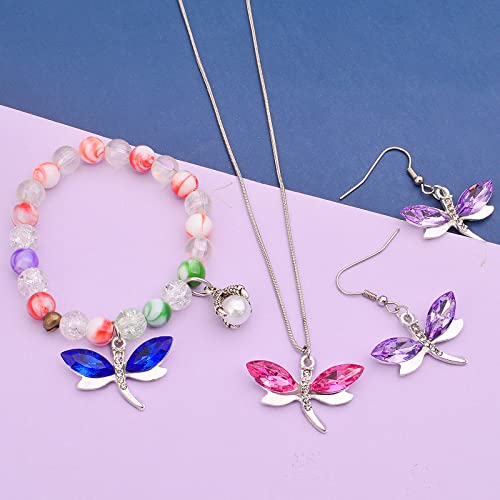 24Pcs 8 Colors Rhinestone Dragonfly Charms Crystal Animal Insect Dragonfly Inlaid Rhinestone Pendants With A Box For Women Girls Diy Bracelet Necklace Jewelry Making #TOP6