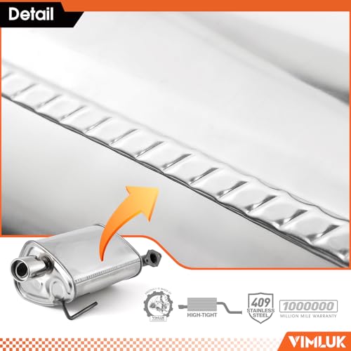 VIMLUK Driver Side 409 Stainless Steel Muffler Fits For 2009-2013 Forester 2.5L &Impreza 2008-2011 2.5L H4 Natural Aspirated Left Side Muffler Part Number:44300SC182 Gasket Bolt Kit Included(VK-SF02L) by VIMLUK - Used condition - Image 5