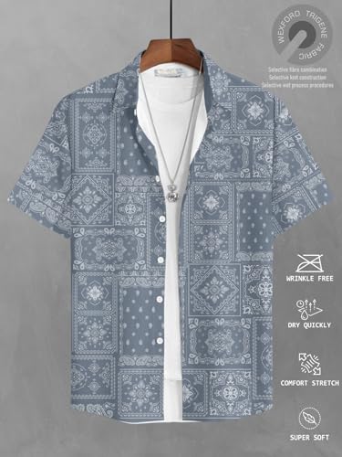 Image of BULLMER Trendy Regular Fit Printed Causal Shirt for Men - Pack of 1