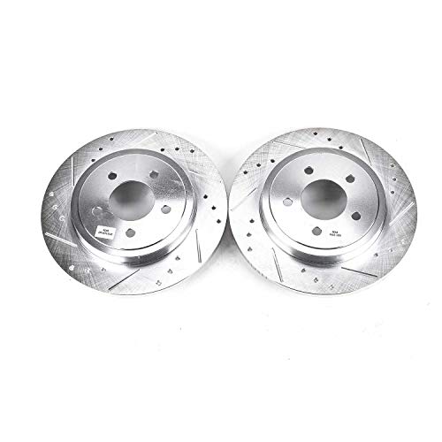 Image of PowerStop Evolution Rear Brake Rotors for Ford Escape 2005-08 |Mazda Tribute 2005-06 |Tribute 2008 |Tribute 2010 - Drilled & Slotted Performance Disc Rotors Upgrade, AR85104XPR