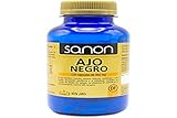 SANON Ajo Negro - 120 Cápsulas de 450mg - Ayuda a tus Defensas y Mejora la Circulación Sanguínea - Control de los Niveles de Colesterol - Antioxidante - Sin Gluten, Apto para Veganos