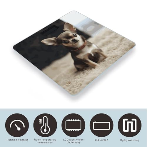 Báscula digital para baño Cute Chihuahua de alta precisión miniatura 3