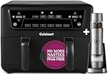 Cuisinart XXL10.4L Air Fryer with 2 x 5.2L Drawers +Mill |PFAS Free|Chemical-free cooking | Air Fry, Roast, Grill, Bake, Dehydrate, Max Crisp, Keep Warm | Dual Zones - cook 8+ portions|Dishwasher Safe
