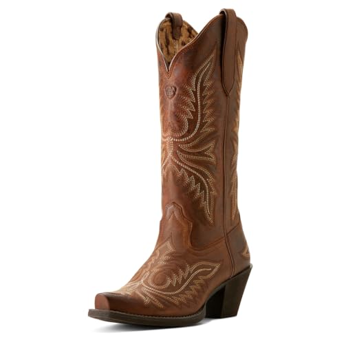 ARIAT Women's Round Up Collins Western Boot, Rafter Tan, 7.5