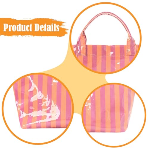Sac de travail imperméable à rayures rose orange grand format affaires et loisirs - 3