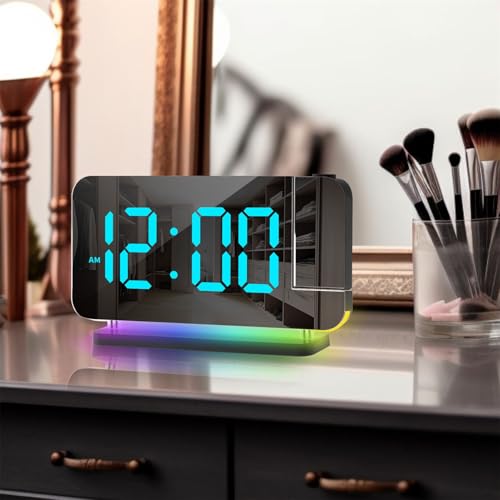 Digital time projection réveil avec affichage led et luminosité réglable