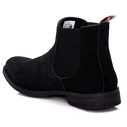 Bota Chelsea Masculina Em Couro Camurça Polo North (Preta, BR, Adulto, Numérico, 41)