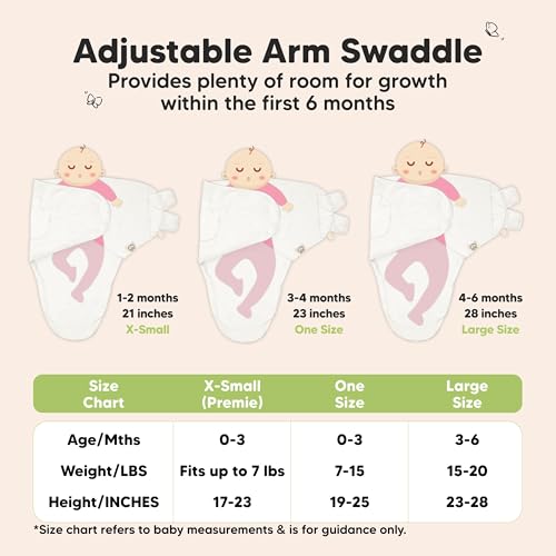 Image of 3-Pack Organic Baby Swaddle Sleep Sacks - Swaddles for Newborns, Infant 0-3 Months, Baby Girls, Boys, Soft & Snug Newborn Sleep Sack, Nursery Swaddling Blankets (Soft White, OS)