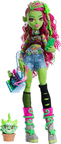 Monster High Venus McFlytrap-Puppe mit Pflanzenmonstertier Katze Chewlian...