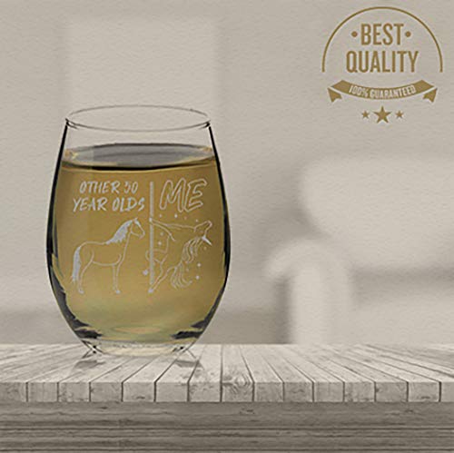 Veracco Other 50 Year Olds Vs Me Unicorn Stemless Wine Glass 50Th Birthday Gift For Him Her Fifty And Fabulous (Clear, Glass) #TOP5