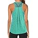 Produktbild KIMODO Damen Shirt Sport Top Mesh Spleißweste Rückenfrei Workout Gym Tanktop Yoga Oberteile Mesh Spleißweste (Minzgrün, S)