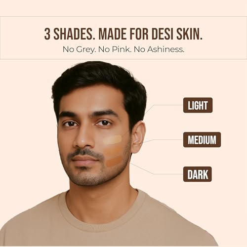 Image of Yaan Man Natural Concealer for Men (Medium Shade), 4.4g | Erase Dark Circles, Scars, Pigmentation| Perfection Stick For Perfect Skin, Medium Coverage | With Shea Butter and Vitamin E