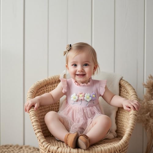 6M-4T Baby Girl Dress 3D Flower Lace Tulle Dresses Princess Dress Toddler Dresses Little Girls Summer Clothes2