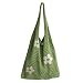 Domybest Sac de Courses en Maille Réutilisable Sac pour Fruits et Légumes Sac à Provisions Réutilisable Pliable Sac Filet Courses avec Manche Long (Vert)