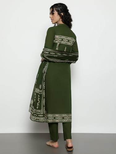 Image of Vbuyz Women'S Cotton Floral Print Straight Stitched Kurta Pant With Dupatta
