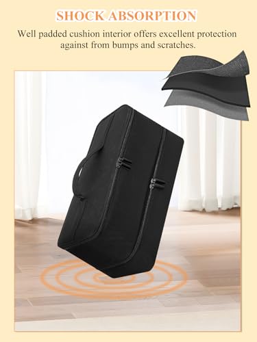 Black Hair Dryer Travel Bag: Double-Layer Storage Organiser for Shark FlexStyle Hair Styler - Waterproof Organiser Storage Shark FlexStyle Storage Case for Hair Dryer Brush/Hair Curler (Bag Only) - Image 5