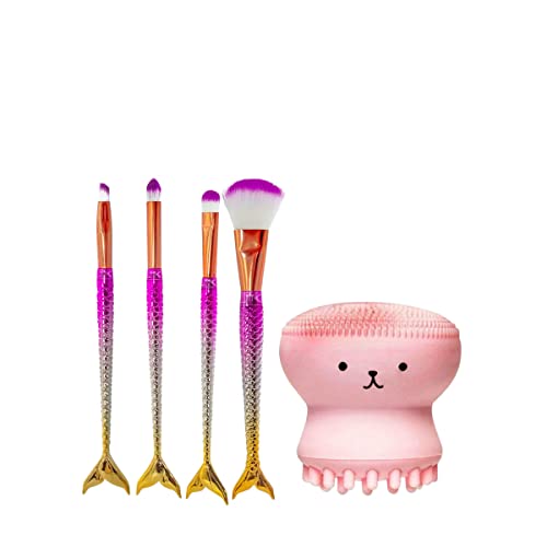 Conjunto Maquiagem Infantil Batom Pincel Sereia BZ132