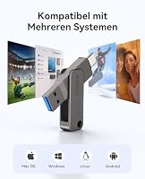 ORICO USB Stick 64 GB USB-C & USB-A, 150MB/s, USB 3.2 Gen 1, Grau, EB05 – Ansicht 5