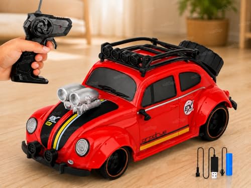Image of Zest 4 Toyz Remote Control for Kids Retro Refitting Car Toy for Kids Fun Play Activities Indoor & Outdoor Vintage Car Birthday Gift for Girls & Boys