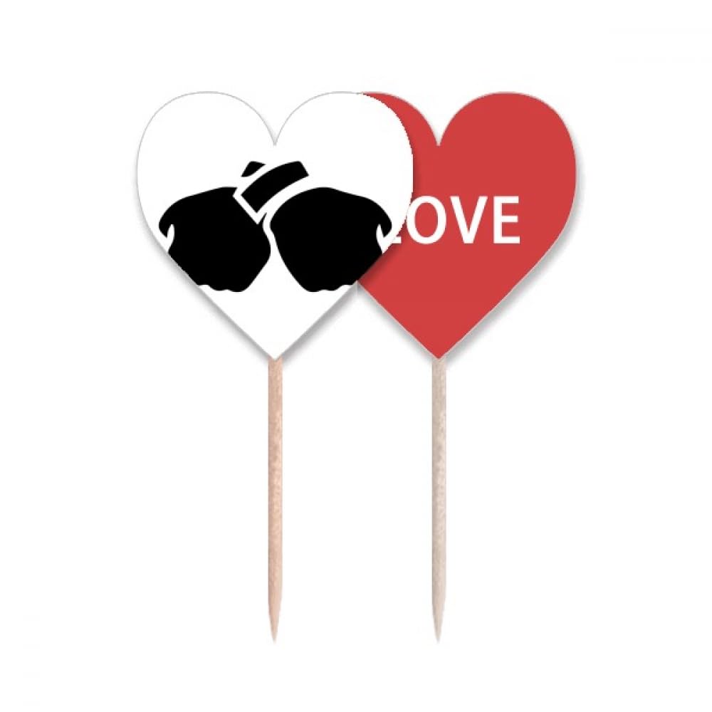 Cure-dents drapeau love heart et pique cupcake pour décoration de buffet