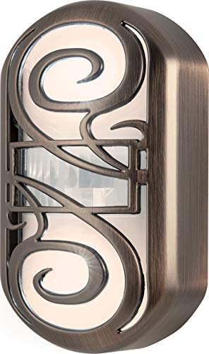 GE Motion-Activated LED Night Light, Oil-Rubbed Bronze Finish, Dusk to Dawn Sensor, Auto On/Off, Energy Efficient, Bright Soft White Light, 11465