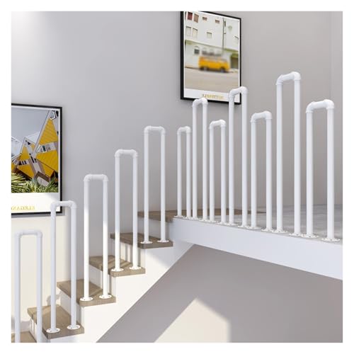 Rambarde d'escalier design industriel en métal blanc de qualité supérieure - 2