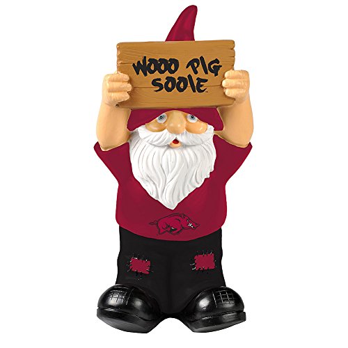Elite Fan Shop Arkansas Razorbacks Garden Gnome - Cardinal