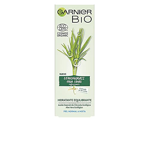 Garnier Bio Ecocert Lemongrass Crema Hidratante, 50 ml