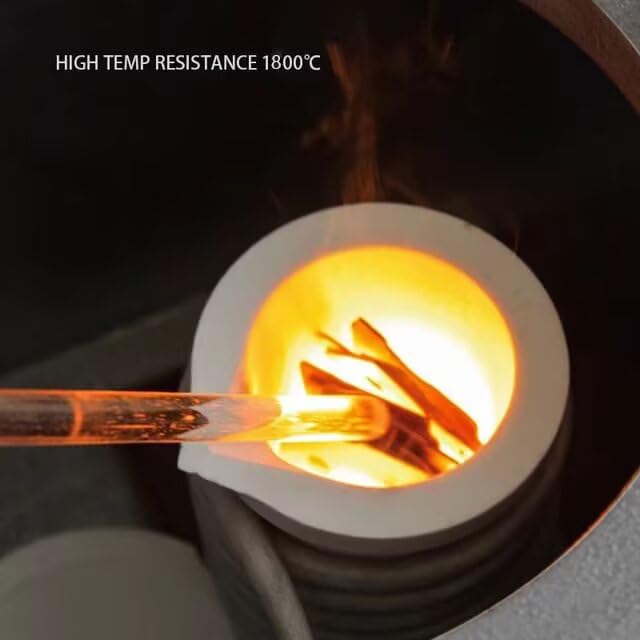 Crogiolo in ceramica resistente alle alte temperature ad alta purezza da 2 kg per fusione ad alta temperatura fino a 1800 ℃