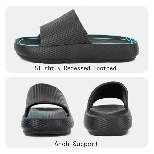 XIXITIAO Pillow Slippers for Women and Men, Soft Summer Cloud Sandals, Non Slip Quick Drying Shower Slides, Cushioned Thick Sole, Comfort Indoor and Outdoor Shoes2
