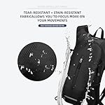 25L Ultralight Lightweight Waterproof HikingBackpack Foldable Travel Camping Hiking Outdoor Sports Backpack Daypack with reflective strips(black) - Image 5