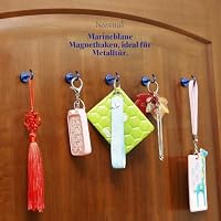 Neosmuk Magnethaken, 10 kg + robuste Erdmagnete mit Haken, extra starker Kreuzfahrt-Haken zum Aufhängen, magnetischer Aufhänger für Kabinen, Grill (Marineblau, 10 Stück) – Ansicht 3