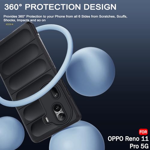 Image of TheGiftKart Liquid Silicon Back Cover Case for Oppo Reno 11 PRO 5G | Shockproof Military Grade Protection | Micro-Fibre Cloth On Inner Side | Anti-Slip Grip Oppo Reno 11 PRO 5G Back Cover
