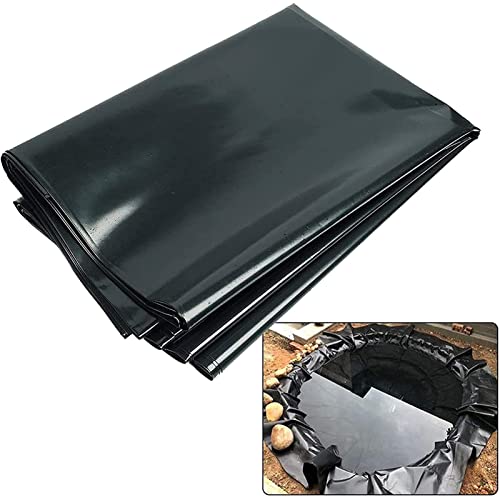 Gartenteichfolie 0,4mm Dicke Teichfolien PVC, Fischteichfolie Gartenpoolmembran Verstärkte Witterungsbeständig, Schwimmteich Folie Gartenteich Teichplan ( Farbe : Schwarz , Größe : 8x12m/26.2x39.4ft ) Cover