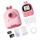 Capturar e imprimir recuerdos instante con esta cámara de niños portátil imprima instantáneamente dispositivo con tarjeta de almacenamiento de 64 lentes dobles de 1080p y pantalla de 2.4 pulgadas para ver fotos real y garabato creativo en adhesivo