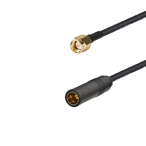 supmory SMA Male to AMFM Female Adapter RG174 Coax Cable 12 inches Pigtail Jumper RF coaxial Cable for Radio Antenna