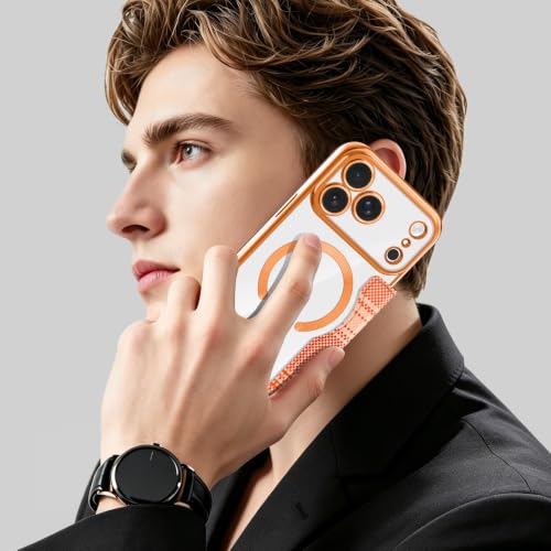 Coque en cuir pour iPhone 17 Pro magnétique transparente noire à rabat - 6
