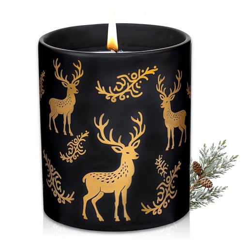 Romcanmy Duftkerzen im Glas, 250g Zedernholz Duftkerze Weihnachten...