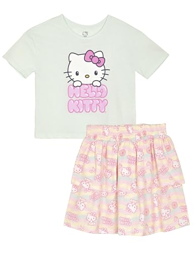 Image of Hello Kitty Girls 2-Piece T-Shirt and Skirt Set