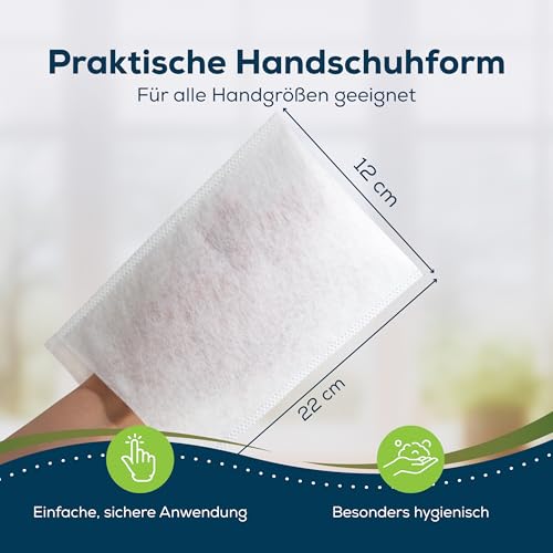 Sensalou Einmal Waschlappen Waschhandschuh Einweg 100 Stück - Weich und Reißfest für Erwachsene Baby Kinder - Pflege Hygiene Körperreinigung Bettlägerige Reise Camping