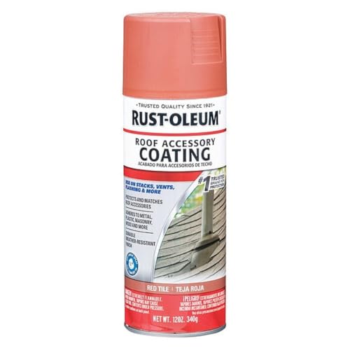 Rust-Oleum 313815 Roofing Accessory Coating Spray, 12 oz, Red Tile, (Pack of 1)