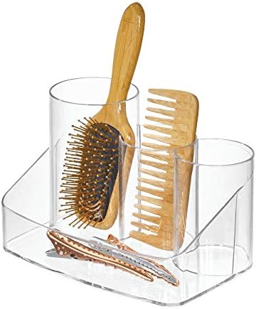 iDesign Plastic Hair Care Organizer Styling Center, The Clarity Collection – 8" x 5.5" x 5.5", Clear