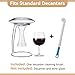 Lily's Home Wine Decanter Drying Stand with Rubber Coated Top to Prevent Scratches, Includes Cleaning Brush, For Standard Large Bottomed Wine Decanters, Decanter and Wine Glass NOT Included