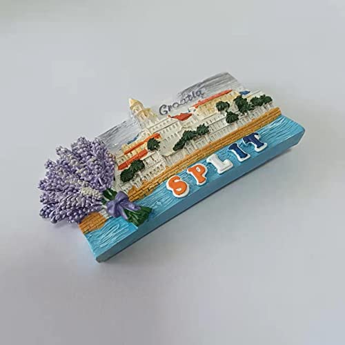 Imán decorativo Split Croatia 3D de resina para nevera miniatura 4