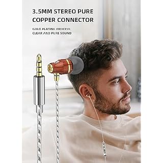 Yinyoo KBEAR KW1 Écouteurs filaires en Bois, écouteurs IEM à Isolation phonique 3,5 mm pour Musiciens chanteurs audiophiles avec Embouts Auriculaires (Brun rougeâtre, Prise 3,5 mm avec Micro) - Les Beatles, Paul McCartney, John Lennon, RIngo Starr, George Harrison Yinyoo KBEAR KW1 Écouteurs filaires en Bois, écouteurs IEM à Isolation phonique 3,5 mm pour Musiciens chanteurs audiophiles avec Embouts Auriculaires (Brun rougeâtre, Prise 3,5 mm avec Micro) – Image 5