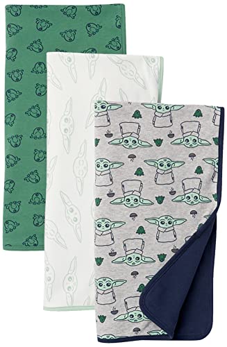 Image of Amazon Essentials Disney | Marvel | Star Wars Unisex Babies' Swaddle Blankets, Pack of 3