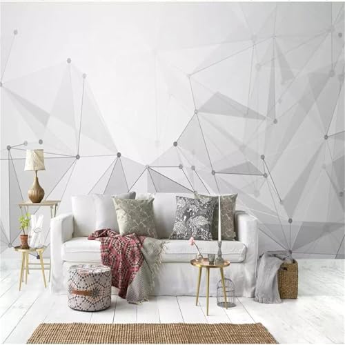 Papier peint mural triangle géométrique 3D pour tissu salon - 4