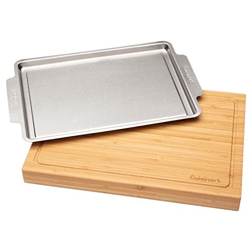 Tabla de cortar rectangular de bambú con bandeja oculta miniatura 2