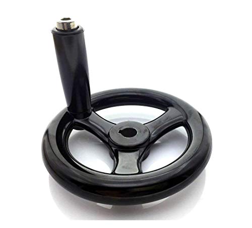 Yxq 4.9 Inch Dia Hand Wheel With Revolving Handle 3 Spoked, 12Mm Center Hole Diameter #TOP5